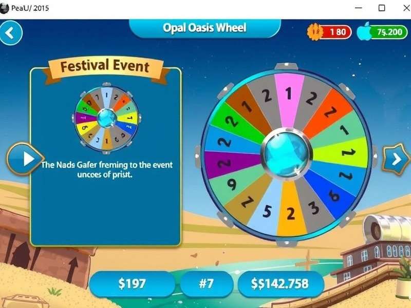 Opal Oasis Wheel Game Interface